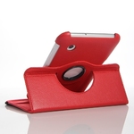 360° Rotating Stand, Red PU Leather Case for Samsung Tablet 2