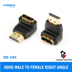 HDMI Male to Female, Elbow, right angle, 90 degree