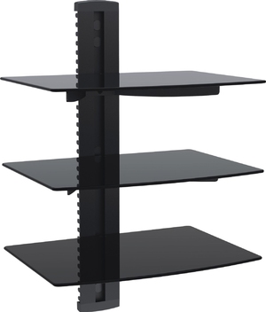 Wall Mount Three Triplel Layer AV Shelf DVD Cable box, Game Cons