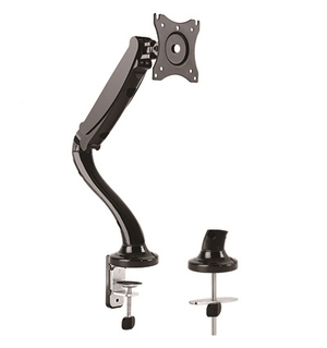 Single Desk Gas Spring Mount Fully Adjustable Screen upto 27\"