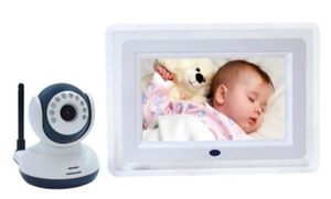 2.4G Wireless Baby Monitor with 7\" LCD, Night Vision and 2 way s