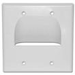 Inward Inverted Bulk Cable Dual Gang White Wall Plate big nose
