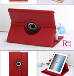 360° Rotating Stand, Red PU Leather Case for iPad2,ipad3,ipad4
