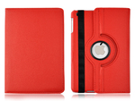 360 Rotating Stand, Red PU Leather Case for iPad Mini