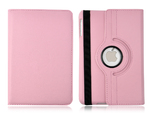 360 Rotating Stand, Pink PU Leather Case for iPad Mini