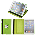 360 Rotating Stand, Green PU Leather Case for iPad Mini