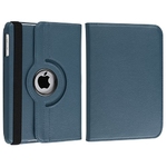 360 Rotating Stand, Navy Blue PU Leather Case for iPad Mini