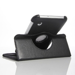360° Rotating Black PU Leather Case for Samsung Tablet 2 7"