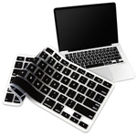 Black Silicone Keyboard Cover Skin for ALL Macbook Pro 13 15 17