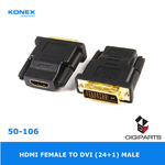 HDMI female to DVI Male 24+1