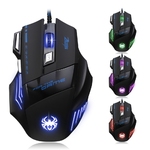 ZELOTES Professional LED Optical 5500 DPI 7 Button USB Wired Gam