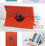 360° Rotating Stand, Orange PU Leather Case for iPad2,ipad3,ipad