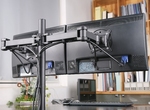 Dual Monitors Desk Mount Stand Fully Adjustable upto 27"