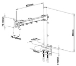 ingle LCD Monitor Desk Mount Stand Fully Adjustable upto 27"
