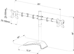 Economy Dual Free standing Monitor Stand Mount for Monitors Up t