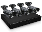 H.264 4 Channels DVR with 4 CMOS cameras, 600 Lines